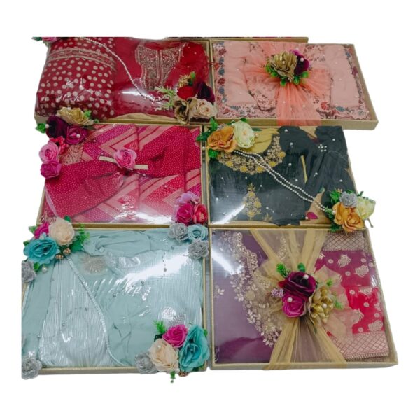 Multiple Saree Platter - Basket | Wedding gifts packaging, Bridal gift  wrapping ideas, Diy wedding decorations